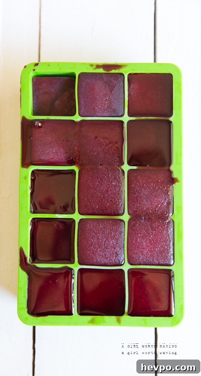 pomegranate ice cubes
