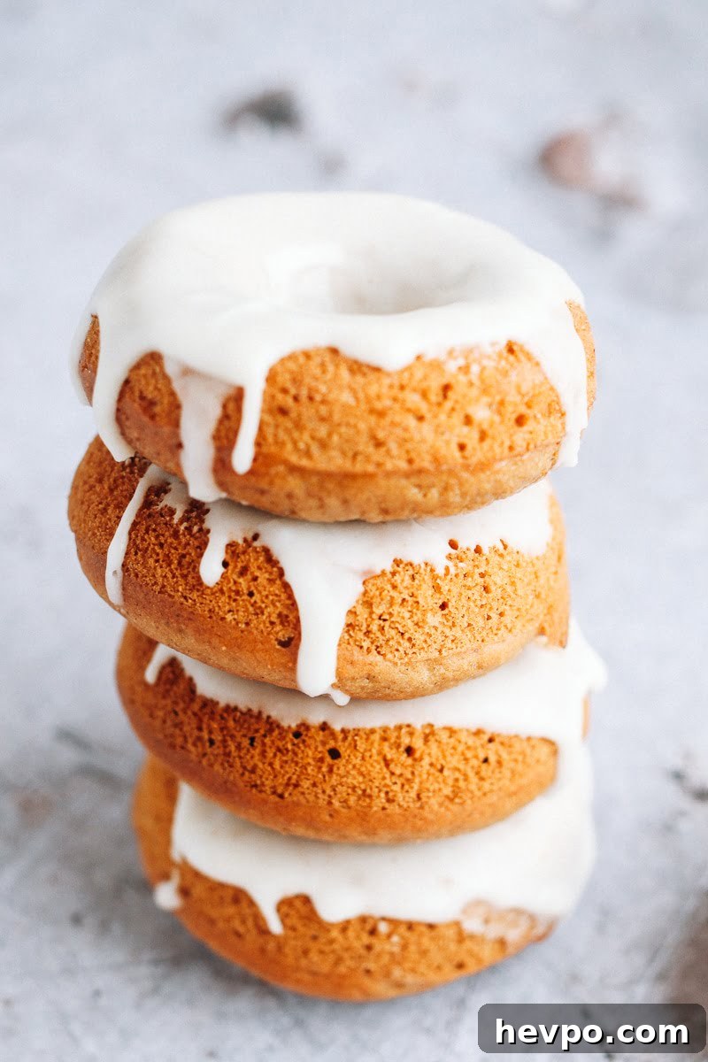 Mini Baked Gingerbread Donuts #vegan
