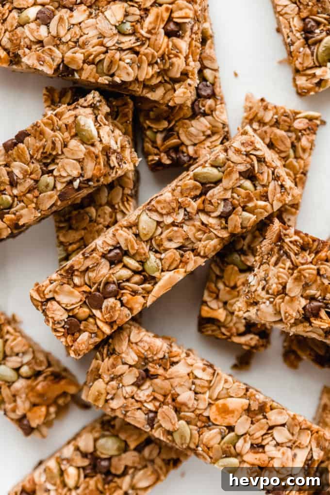 Homemade Muesli Bars Recipe for Energy and Crunch 11 muesli bars stacked on top of each other