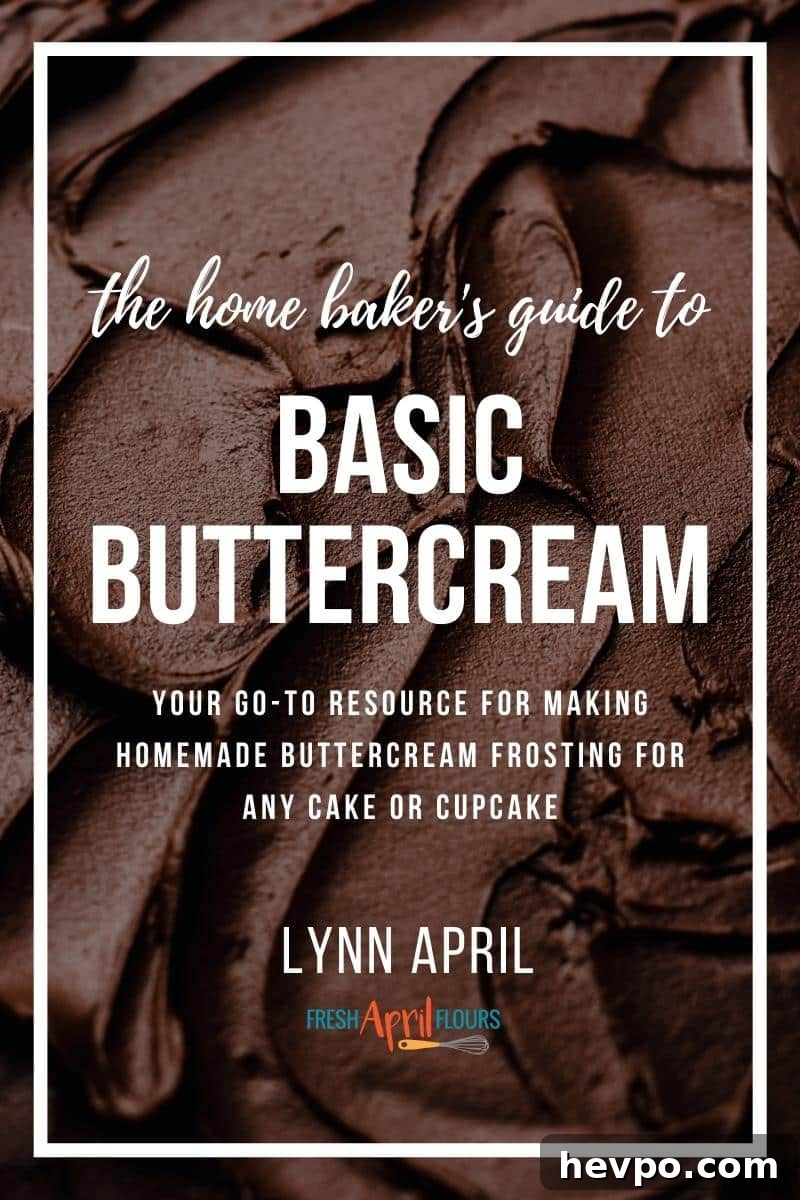 cover photo of the home baker's guide to basic buttercream ebook