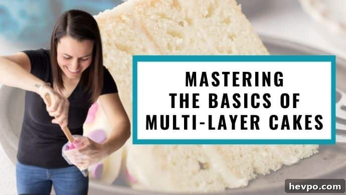 cover photo for mastering the basics of multi-layer cakes course
