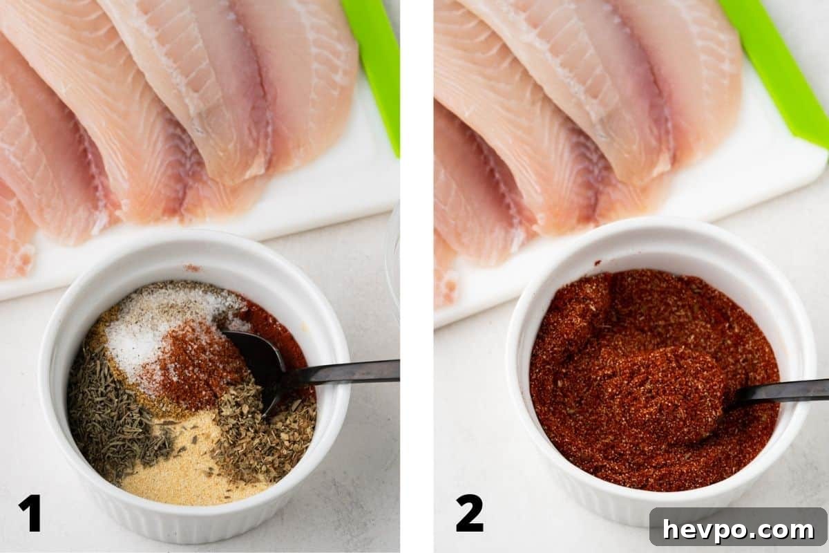 Steps for air fryer tilapia