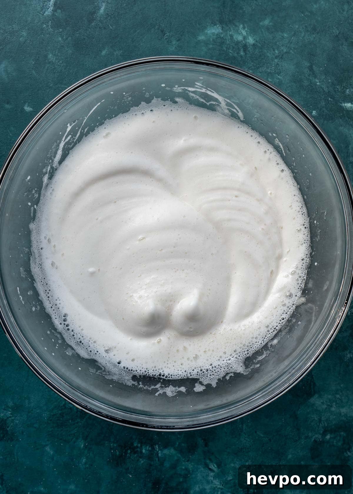 overhead shot of coconut macaroon ingredients after being mixed