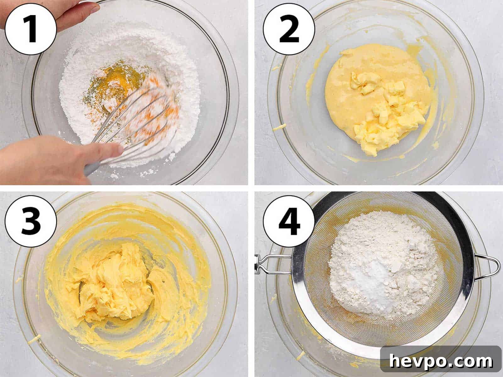 Classic French Sablés Bretons: Irresistible Salted Butter Cookies 6 Process Shot Collage: preparing the sable dough.