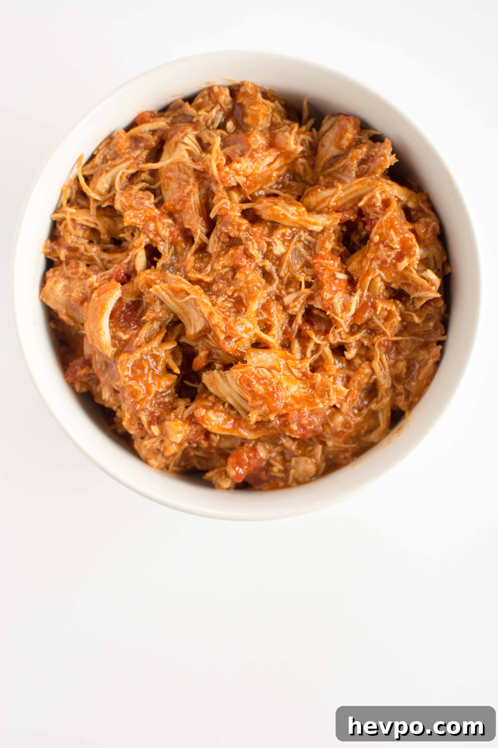 chicken tinga in white bowl
