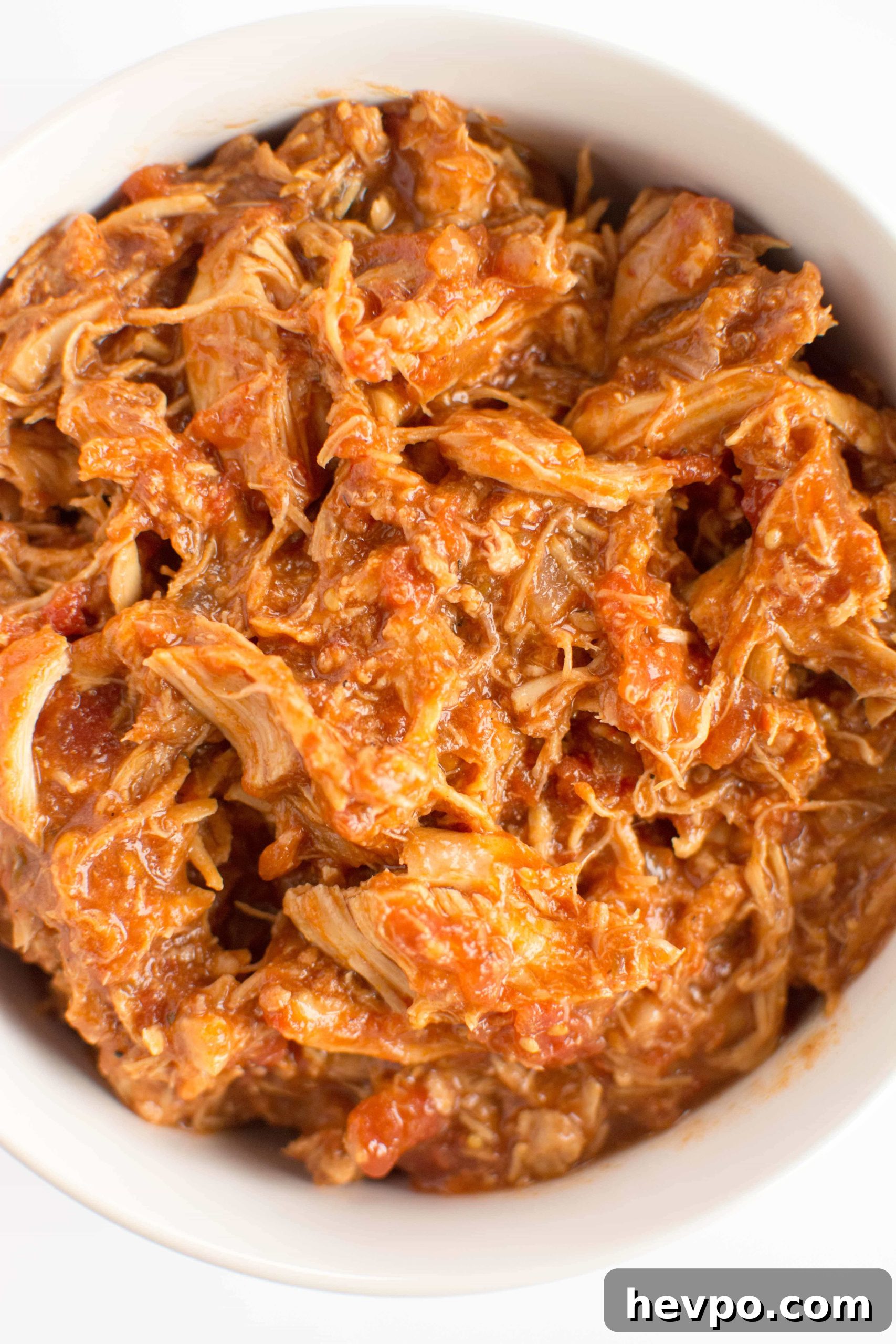 chicken tinga in white bowl
