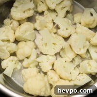 instant pot steamed cauliflower