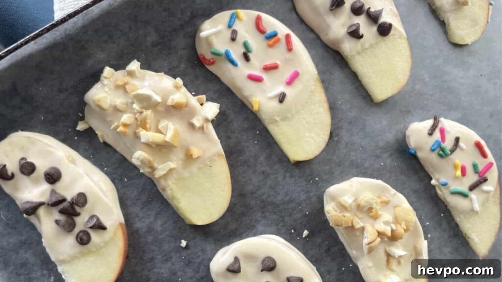 Frozen Yogurt Peanut Butter Apple Slices