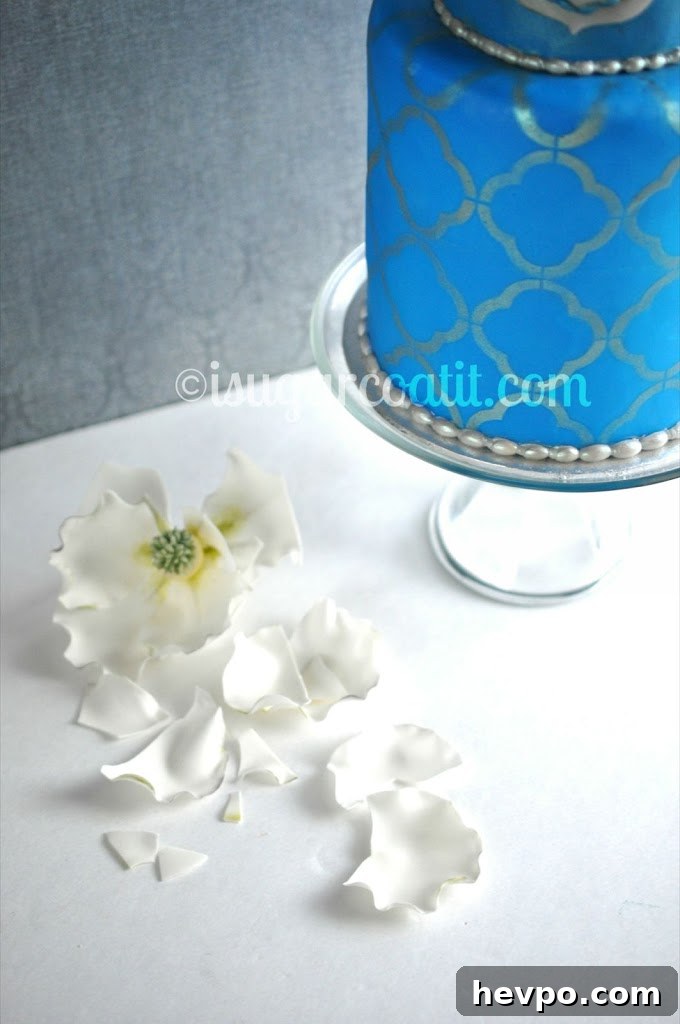One Year Done: My Personal Year-in-Review and Highlights 7 Blue and Silver Quatrefoil Cake