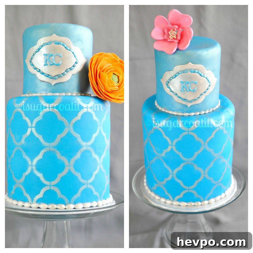 One Year Done: My Personal Year-in-Review and Highlights 8 Blue and Silver Quatrefoil Birthday Cake