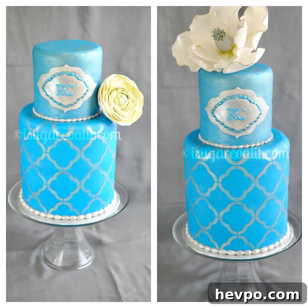 One Year Done: My Personal Year-in-Review and Highlights 9 Blue and Silver Quatrefoil Birthday Cake