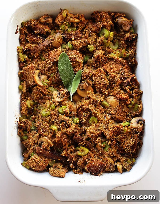 Healtheir Stuffing for Thanksgiving. Bursting with fiber, flavor, and texture!