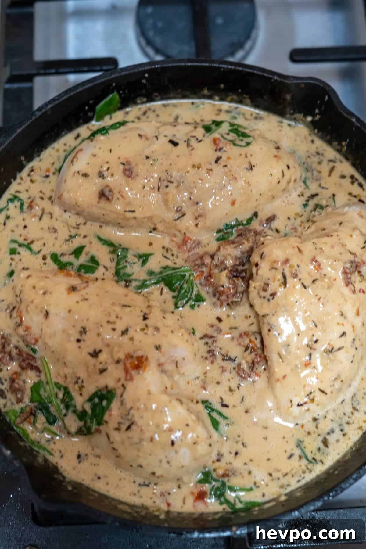 chicken to skillet and sauce