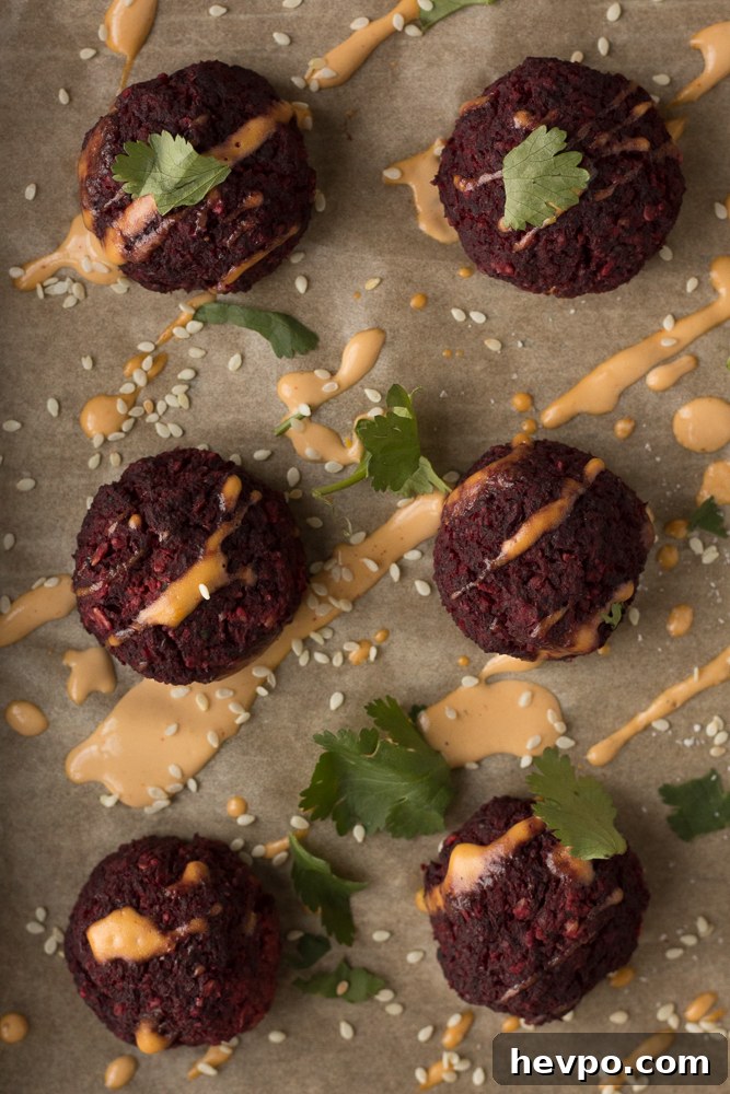 Lentil walnut beet balls