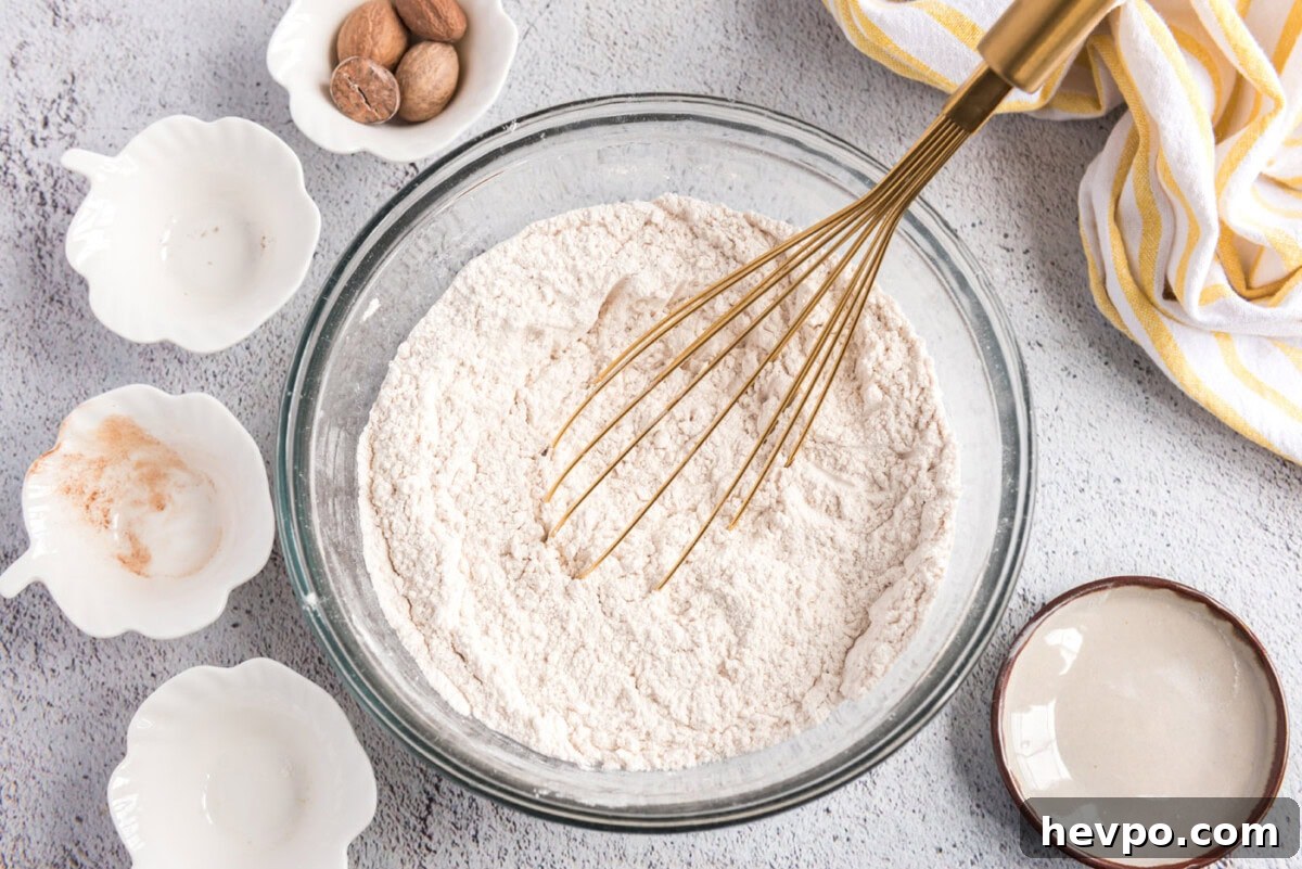 whisked flour and spices