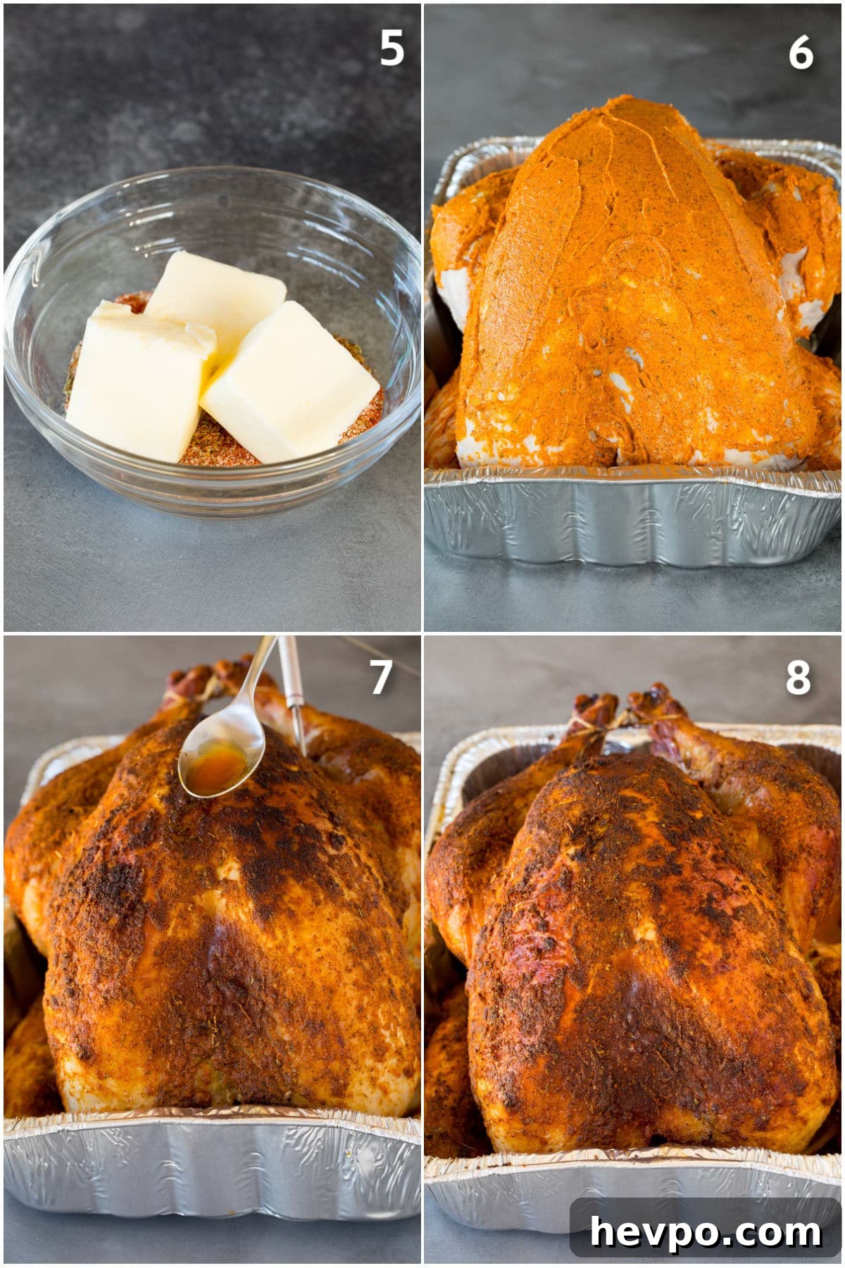 Cajun-Roasted Turkey Recipe for Bold, Spicy Flavor 5 Homemade Cajun butter being prepared and rubbed all over turkey.