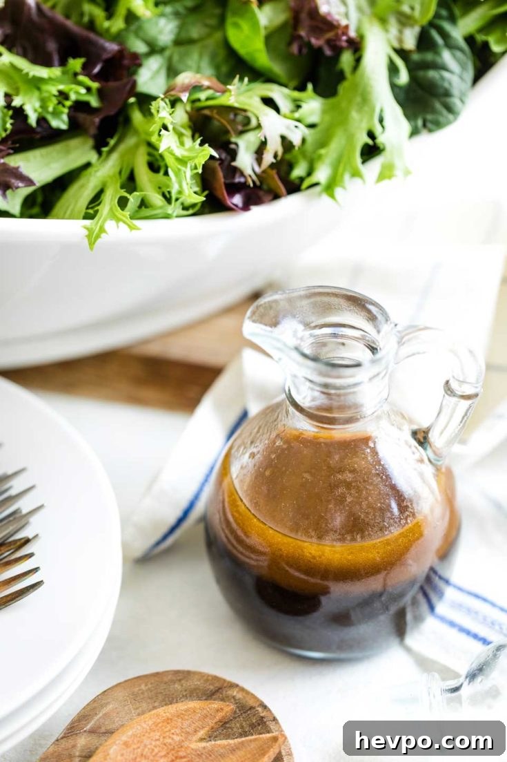 Photo of maple-balsamic vinaigrette and salad