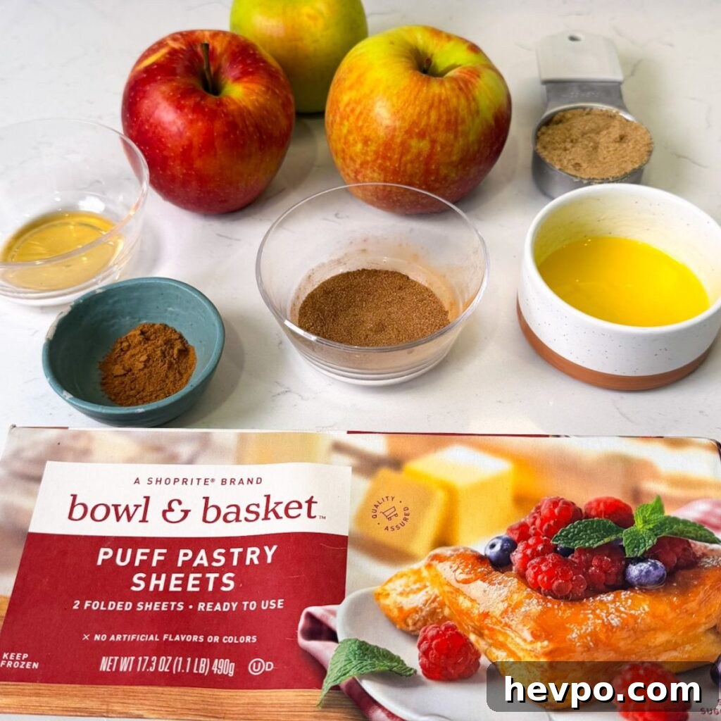 Classic Apple Hand Pies Made with Flaky Puff Pastry 3 Ingredients for apple hand pies.