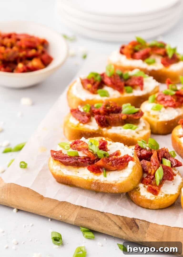10 Quick Party Appetizers You Can Make in Minutes 6 Sun-Dried Tomato Crostini
