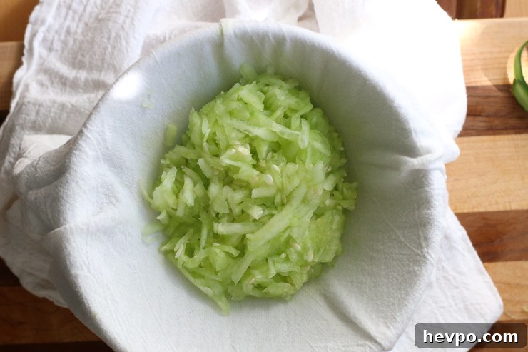 grated cucumber