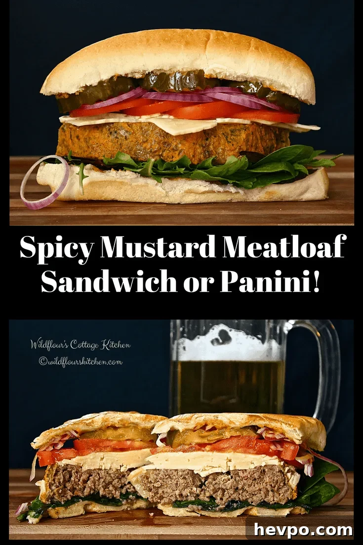 Spicy Mustard Meatloaf Sandwich or Panini