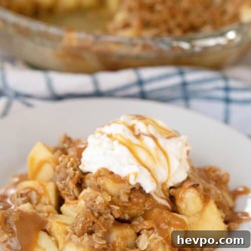 Caramel Apple Crisp with Crunchy Oat Topping Recipe 10 Caramel Apple Crisp with Oat Topping recipe
