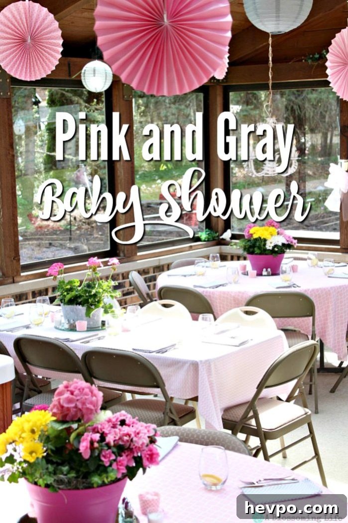 Pink and Gray Elephant Baby Shower Ideas & Decorations 2 Pink and Gray Baby Shower