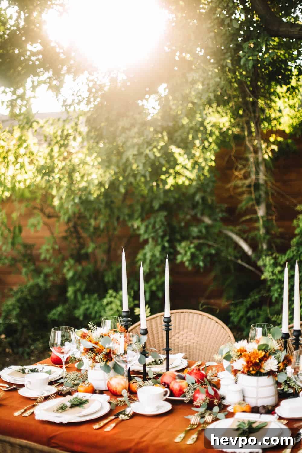 Thanksgiving table setting detail
