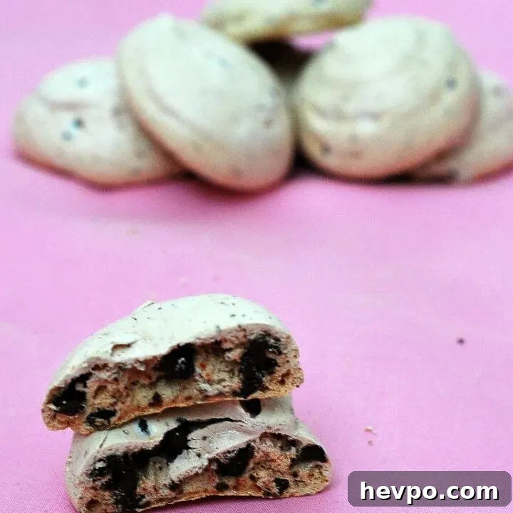Cherry Chocolate Chip Meringue Cookies | theredheadbaker.com