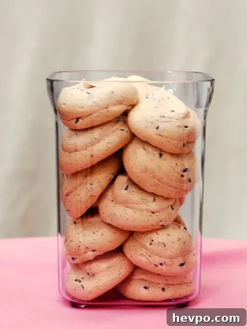Cherry Chocolate Chip Meringue Cookies | theredheadbaker.com