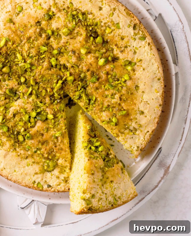 Parmesan Pistachio Cake with Basil-Stewed Apricots 4 Parmesan Pistachio Cake with Basil-Infused Stewed Apricots