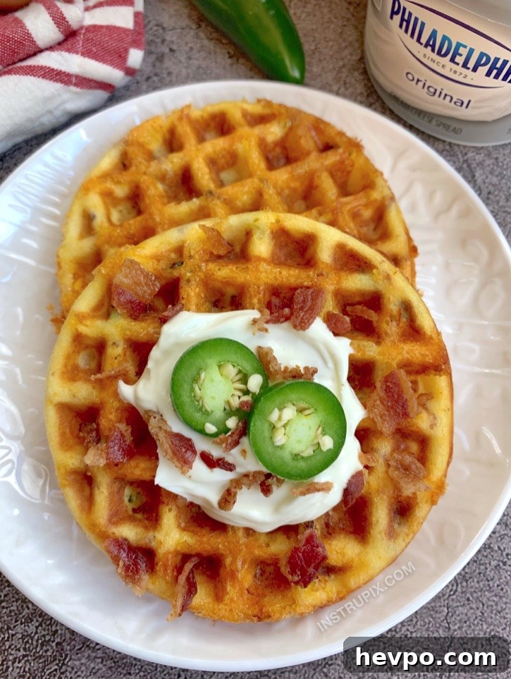 Jalapeño Popper Chaffles: Low-Carb Cheesy Keto Snack Recipe 3 Easy Savory Chaffle Recipe -- Keto Jalapeno Popper Chaffles