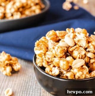 Caramel popcorn served in bowls.
