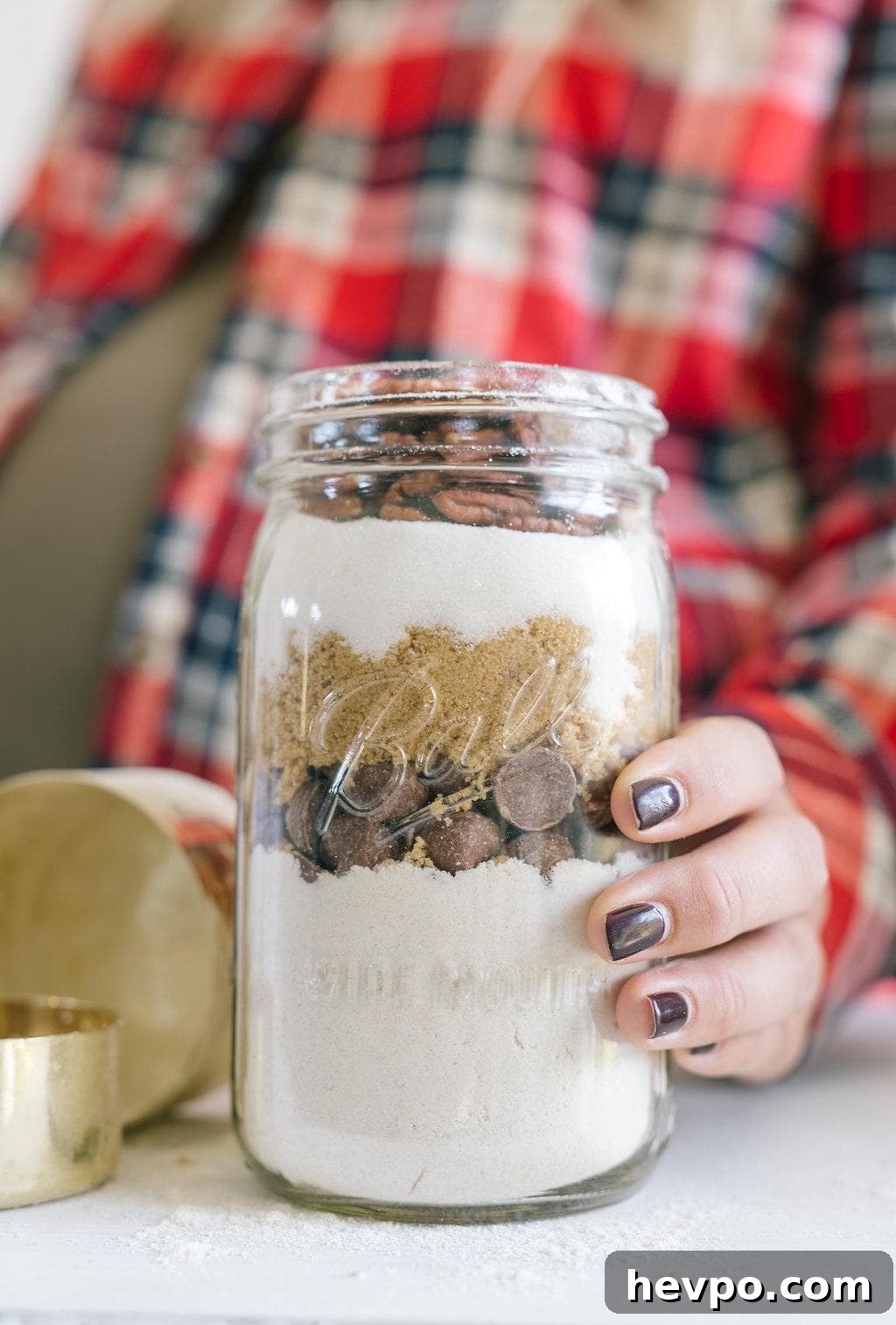 BEST Gluten-Free Chocolate Chip Cookies (In a Jar Option) Front shot of chocolate chip cookies in a jar