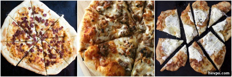 Grilled BBQ Pulled Pork and Peach Pizza Recipe 7 Grilled BBQ Pulled Pork & Peach Gourmet Pizza Recipe Collage