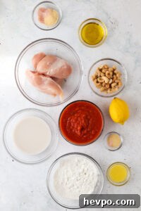 ingredients in small bowls
