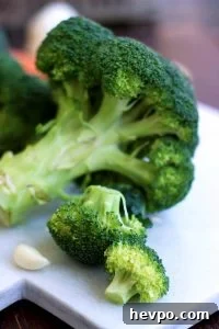 Simple Vegan Quinoa Fried Rice - Broccoli Ingredient Closeup