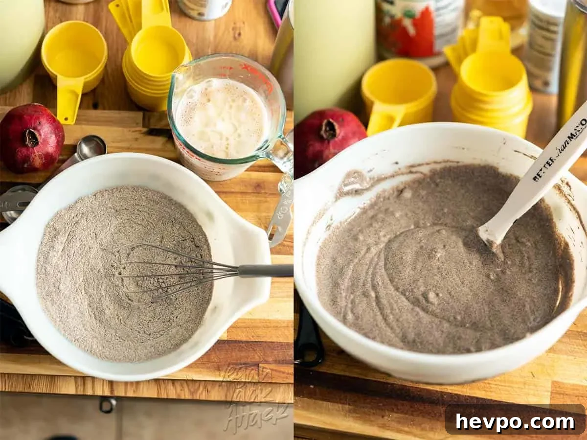Gluten-Free Buckwheat Pancakes for a Spooky Halloween Breakfast 5 Making buckwheat pancake batter