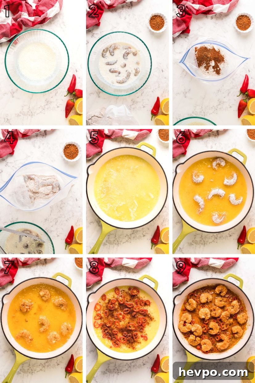 LongHorn-Style Wild West Shrimp Recipe: Copycat Steakhouse Dish 5 Step by step photo collage showing how to make Longhorn's wild west shrimp at home.