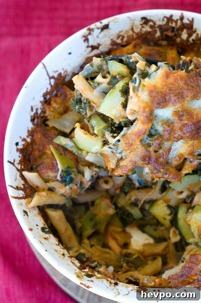 Kale Zucchini Baked Ziti