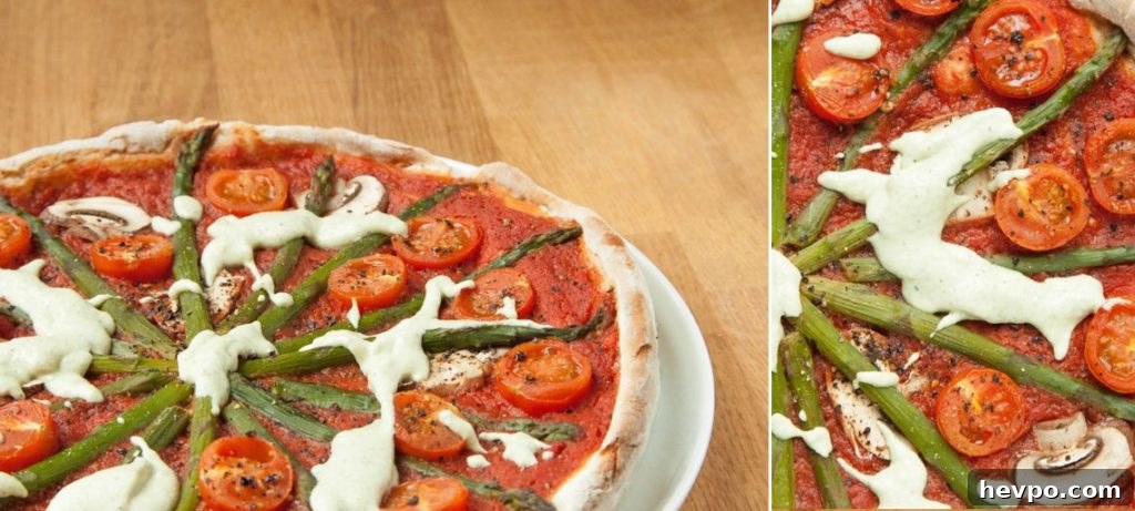 Chestnut Mushroom & Asparagus Pizza Recipe for Spring Flavor 3 asparagus pizza