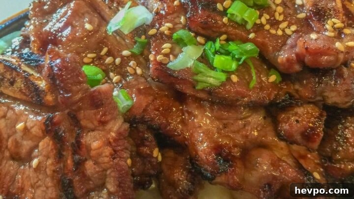 maui ribs garnished with green onions