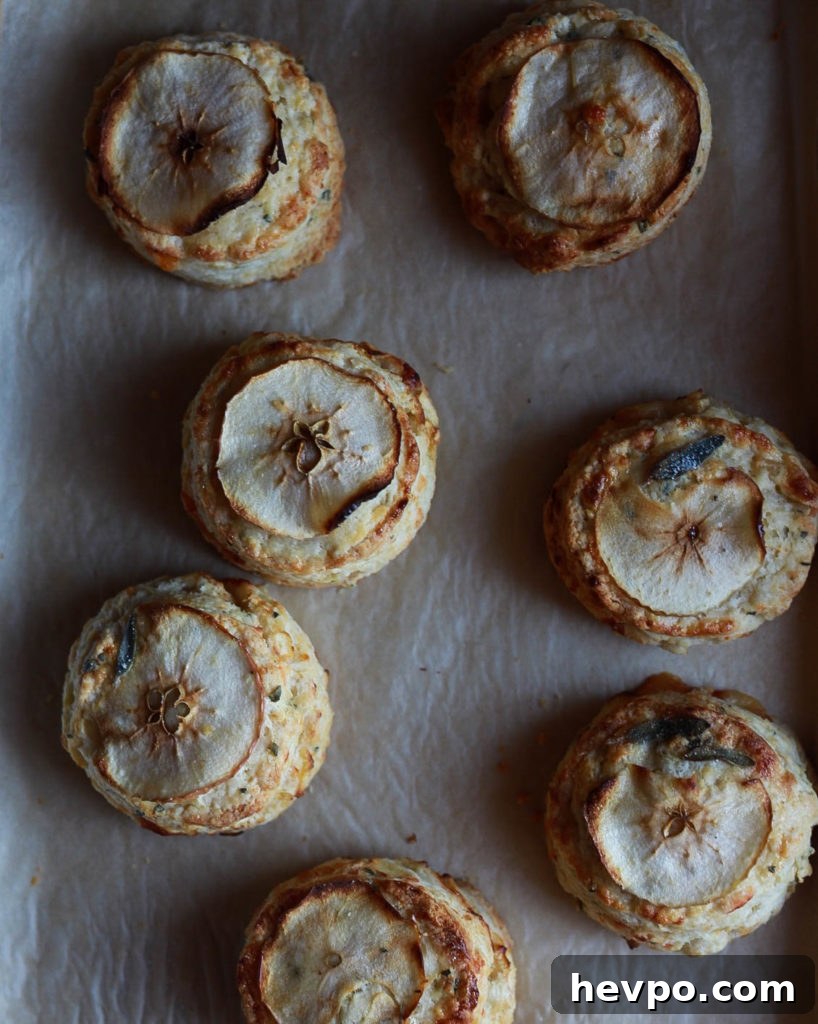 Apple, Sage & Gruyère Scones — Savory Fall Breakfast Recipe 5 apple sage gruyere scones