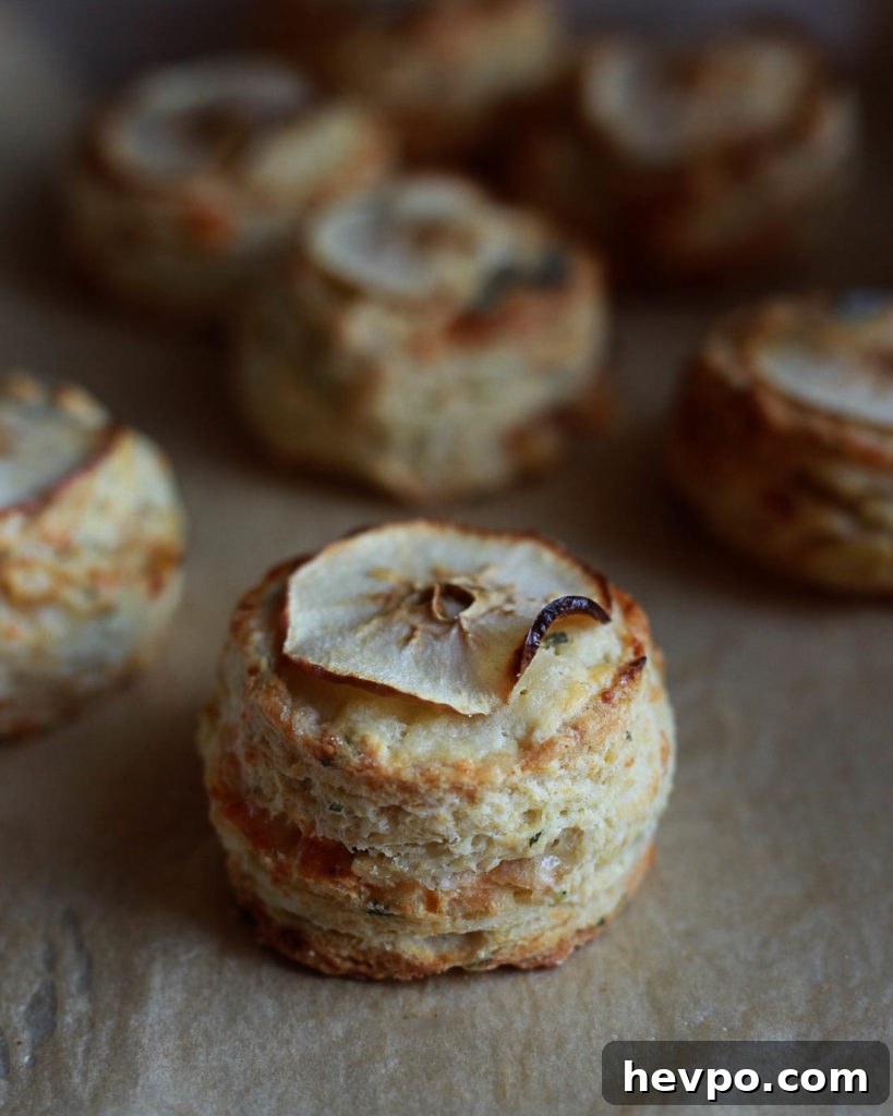 Apple, Sage & Gruyère Scones — Savory Fall Breakfast Recipe 6 apple sage gruyere scones