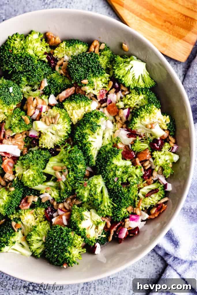 Sides to Serve with Beef Stroganoff: 15 Delicious Pairings 13 Broccoli bacon salad in a bowl.