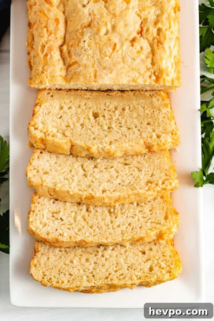 Sides to Serve with Beef Stroganoff: 15 Delicious Pairings 10 Cheesy beer bread on a platter.