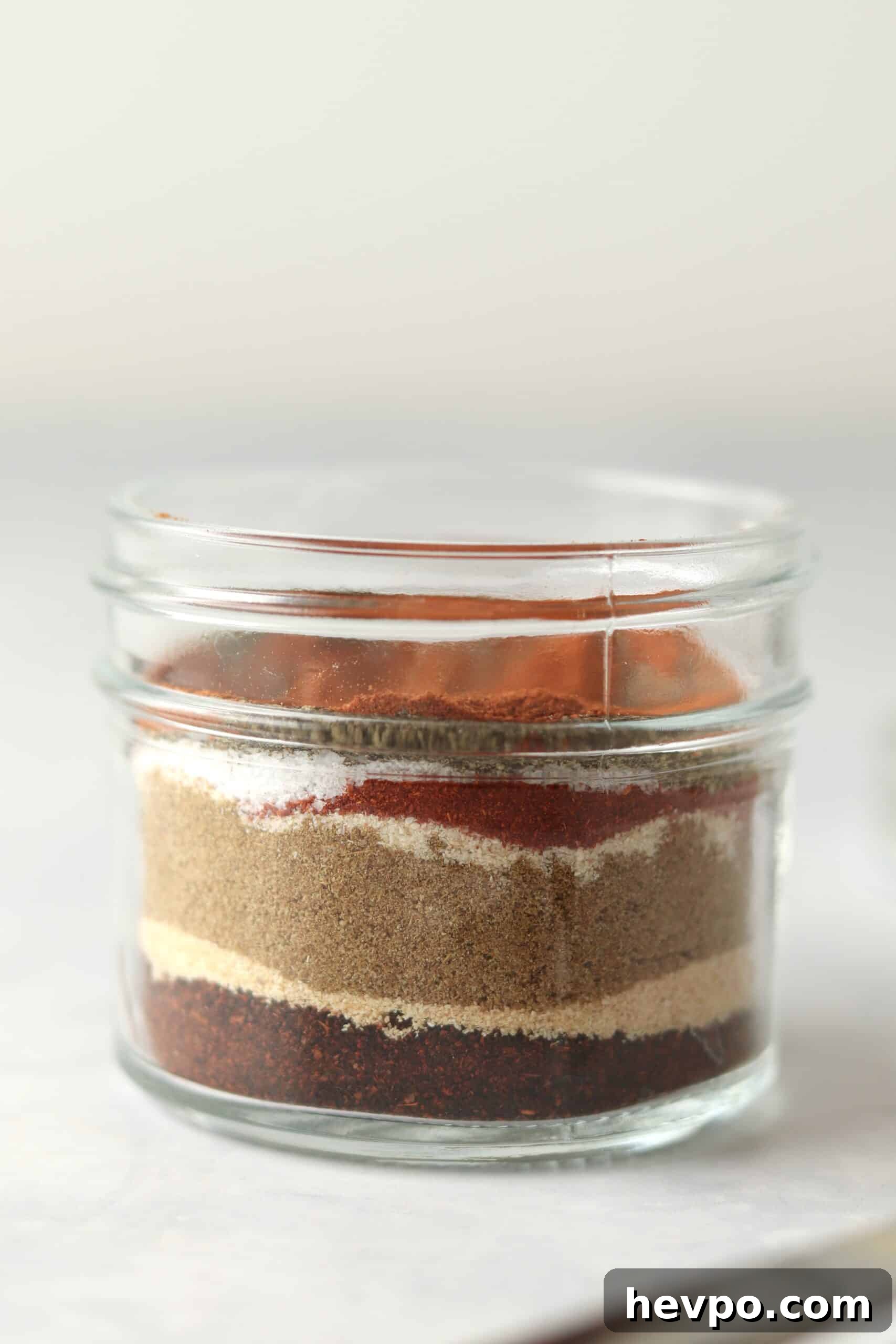 Sheet Pan Shrimp Fajitas with Peppers and Lime Butter 8 fajita seasoning mix layered in a jar