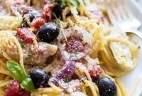 Mediterranean One-Pot Pasta with Sun-Dried Tomatoes & Olives