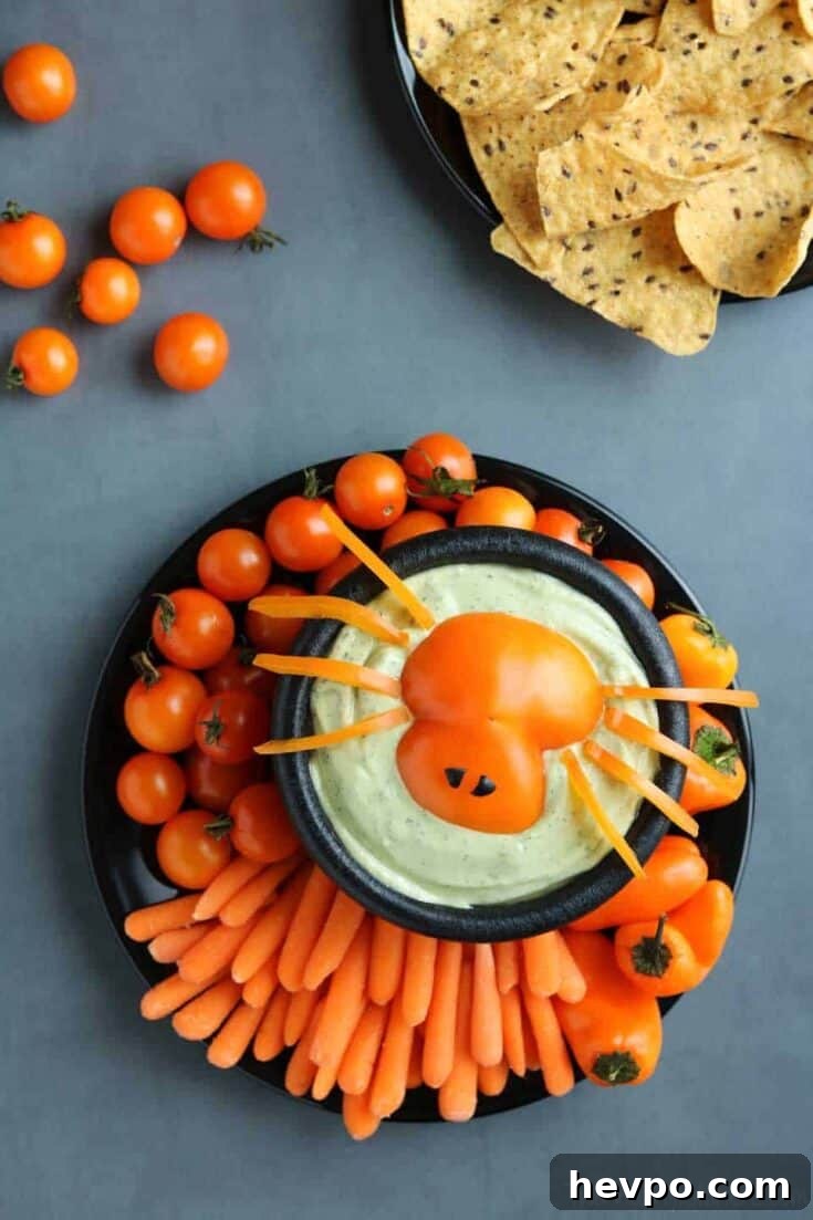 Image for Spooky Spider Veggie Dip