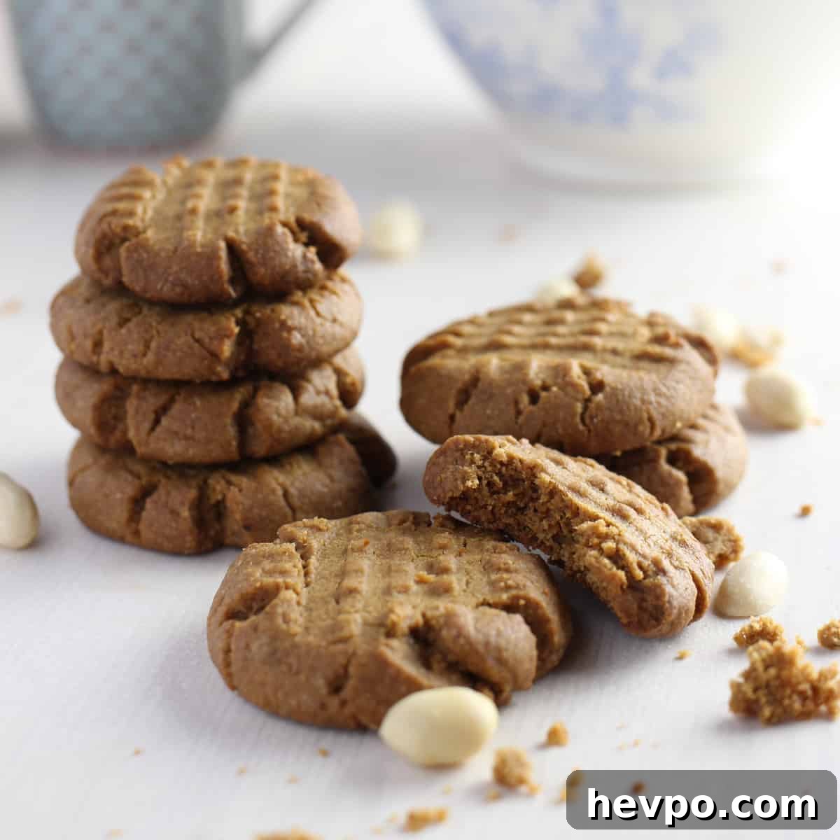 piled peanut butter cookies